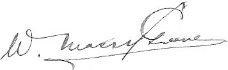 Signature of W. Massy Greene