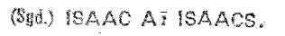 Signature of Isaac A. Isaacs
