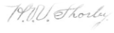 Signature of the Acting Minister of State for Defence. 