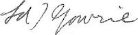 Signature of the Governor General. 