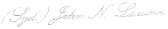 Signature of John N. Lawson, Minister of State for Trade and Customs. 