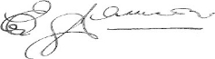 Signature of Eric Harrison, Postmaster-General. 