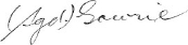 Signature of Gowrie, the Governor-General. 