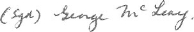Signature: George McLeay
