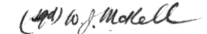 Signature of W. McKell
