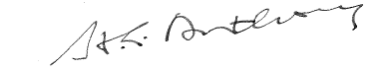 Signature of Larry Anthony