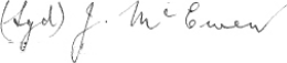 Signature of John McEwen