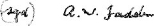 Signature of Arthur Fadden
