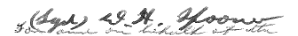 Signature of W.H. Spooner For and on behalf of