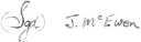 Signature of J. McEwen