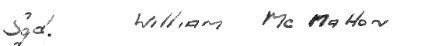 Signature: William McMahon