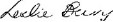 Signature of Leslie Bury