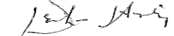 Signature of Minister of State for Civil Aviation