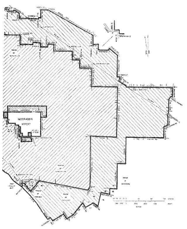 Map of Plan No. 6 Moorabbin Airport