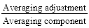 Start formula start fraction Averaging adjustment over Averaging component end fraction end formula
