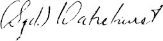 Signature of Lord Wakehurst.