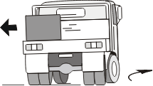 Load on a truck shifting sideways when cornering