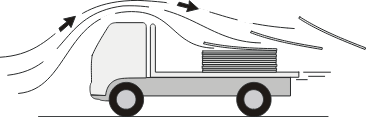 Load on a truck shifted during high speeds or windy conditions