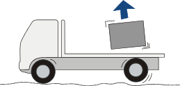 Load on a truck shifting when travelling on rough surfaces