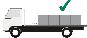 Correct positioning of load on a vehicle with even axle mass distribution