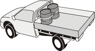 Positioning unstable load against rigid structure to avoid tipping