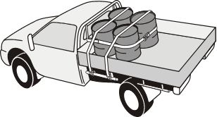 Loading a vehicle by grouping unstable items together to form a stable pack