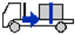Diagram of a truck with load in the middle of the tray