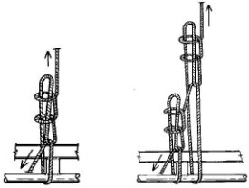 A single and double truckie's hitch