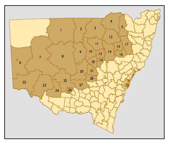 Figure 1: Map of Participating New South Wales Local Government Areas