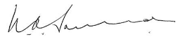 RMA - Chairperson signature