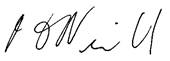 Signature from Michael O'Neill (Secretary and CEO) Tax Practitioners Board