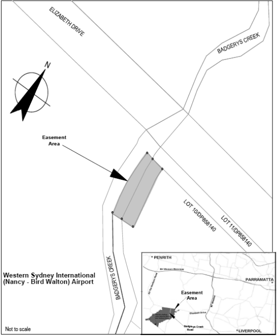 Map of the Location of the Easement Area on the Lot 10 land parcel