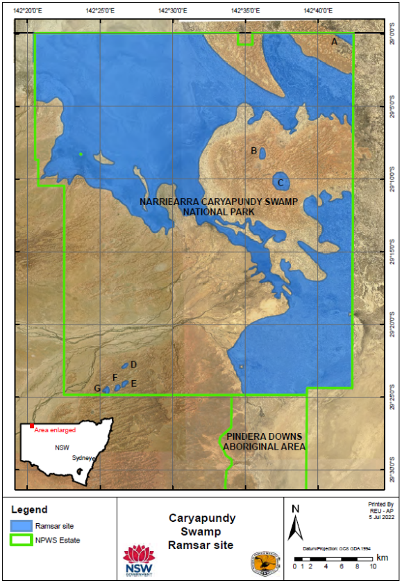 Map of Caryapundy Swamp