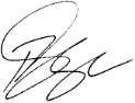 Paul Signer signature - Official Secretary to the Governor-General