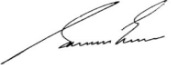 Signature of Minister of State for Resources and Energy.