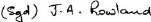 Signature of Deputy of the Governor-General