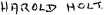 Signature of Harold Holt