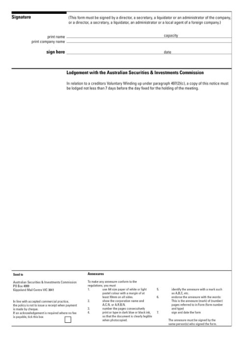 page 2 of form 529 notice of meeting