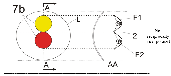 Example to enable a decision regarding the reciprocal incorporation of two functions. In this case where the non-textured outer lens is excluded: