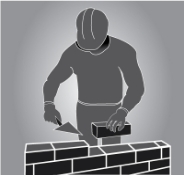 gripping and handling bricks when bricklaying