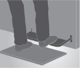 Standing with most of the body’s weight on one leg
