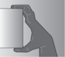 Working with the fingers close together or wide apart