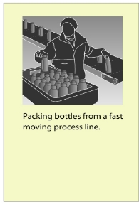 packing_bottles, very fast movements