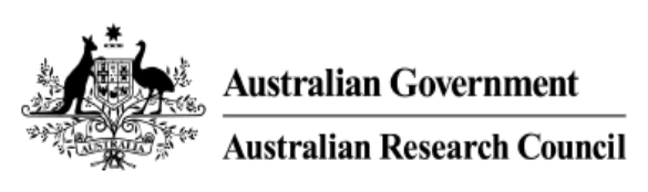 Black and white Australian Government, Australian Research Council logo