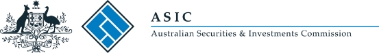 Commonwealth Coat of Arms and ASIC logo