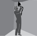 Working with one or both hands above shoulder height.