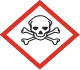 Acute toxicity hazardous chemicals pictogram (skull and cross bones).