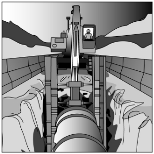 Figure 6 shows an example of a support system - using trench box extensions or trench sheets longer than the trench depth.