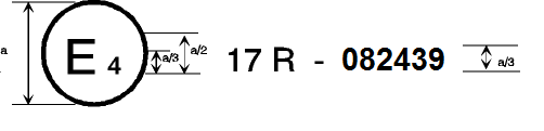 Approval mark dimensions