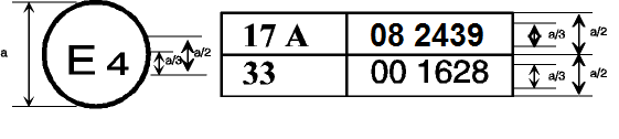 Approval mark dimensions